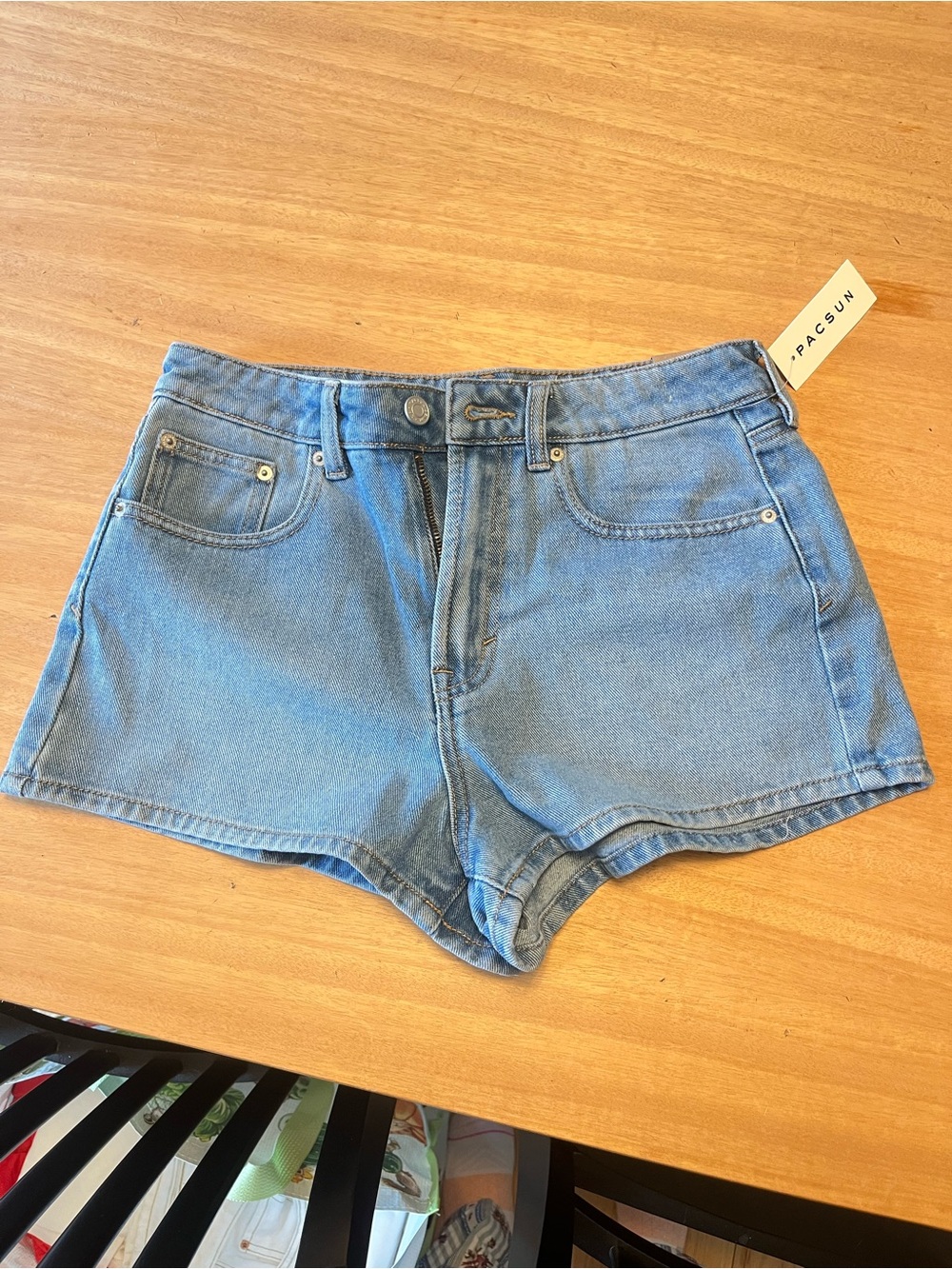 PacSun Light Wash High-Rise Denim Shorts